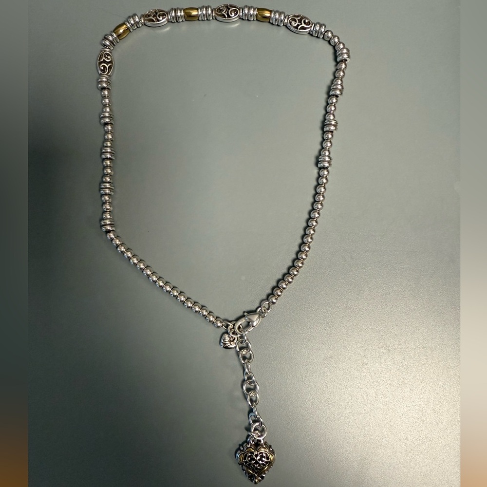Brighton gold and silver necklace with heart- never worn
